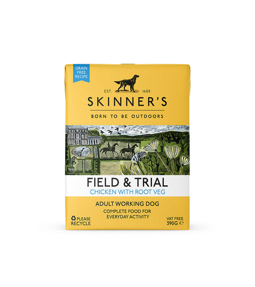 Skinner's Field & Trial Chicken with Root Adult Working Wet Dog Food 390g