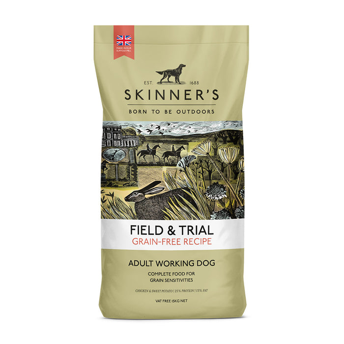 Skinner's Field & Trial Grain Free Chicken & Sweet Potato Adut Working Dry Dog Food 15kg