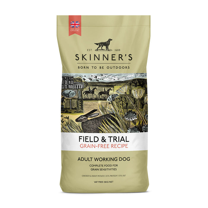 [Clearance Sale] Skinner's Field & Trial Grain Free Chicken & Sweet Potato Adut Working Dry Dog Food 15kg