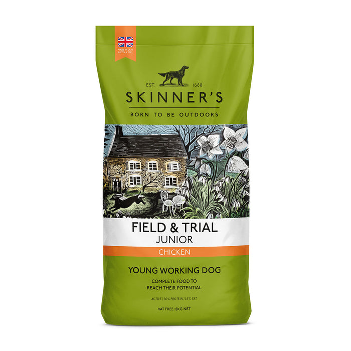 [Clearance Sale] Skinner's Field & Trial Chicken Junior Working Dry Dog Food 15kg