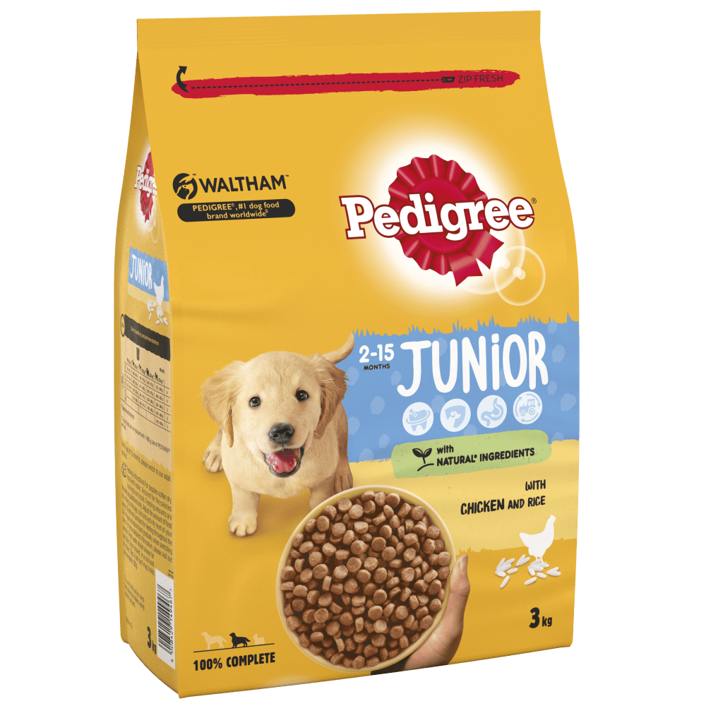 Pedigree Complete Puppy Medium with Chicken & Rice Dry Dog Food 3kg