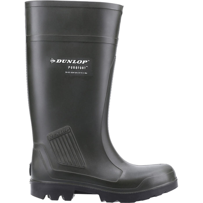 Dunlop Purofort Professional Full Safety Wellington Boot Green Size 10