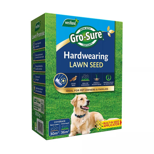 Gro-Sure Hardwearing Lawn Seed 30m² 0.9kg