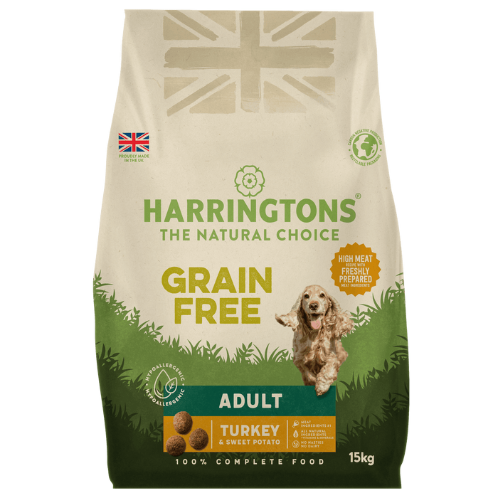 Harringtons Grain Free Turkey & Sweet Potato Adult Dry Dog Food 15kg