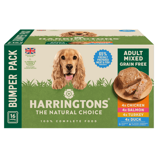 Harringtons Grain Free Mixed Wet Dog Food Bumper Pack 16 x 400g