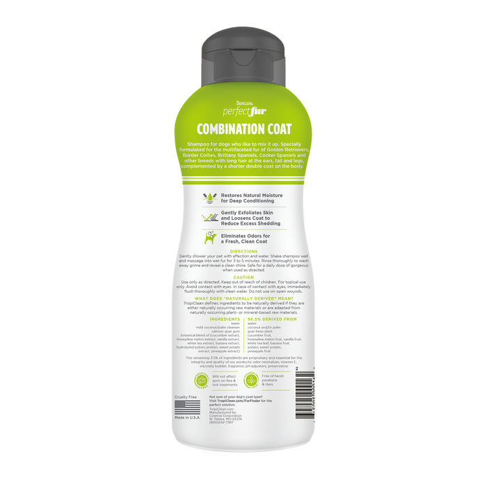 TropiClean Combination Coat Shampoo for Dogs 473ml
