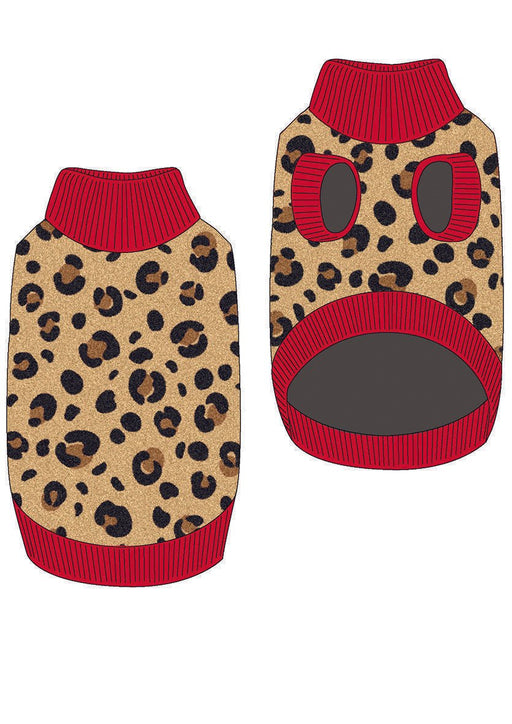 House of Paws Cheetah Knit Sweater for Dogs