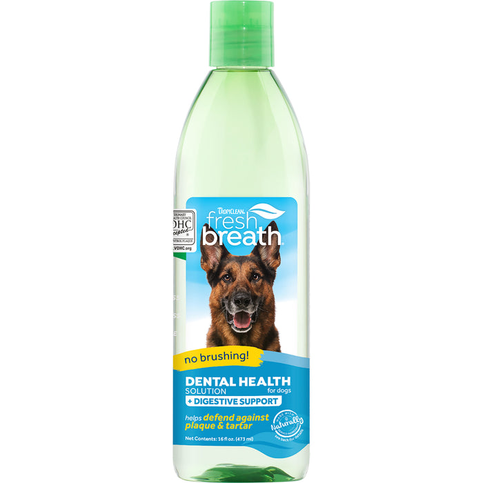 TropiClean Dental Health Solution Plus Digestive Support for Dogs 473ml