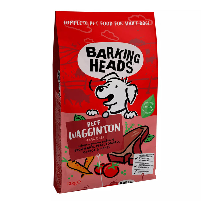 Barking Heads Beef Waggington Adult Dry Dog Food 12kg
