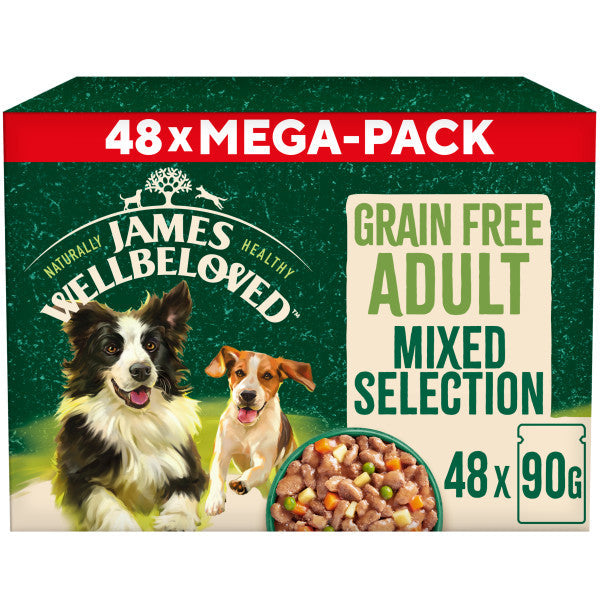 James Wellbeloved Grain Free Adult Turkey & Lamb in Gravy Wet Dog Food 48 x 100g