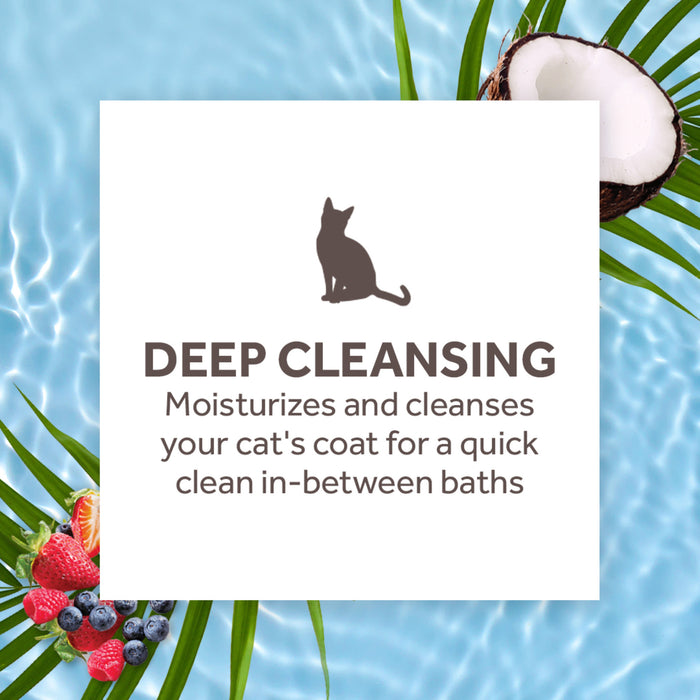 TropiClean Berry & Coconut Deep Cleansing Waterless Shampoo for Cats 220ml