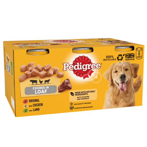 [Clearance Sale] Pedigree Chunks in Loaf Adult Wet Dog Food 6 x 400g