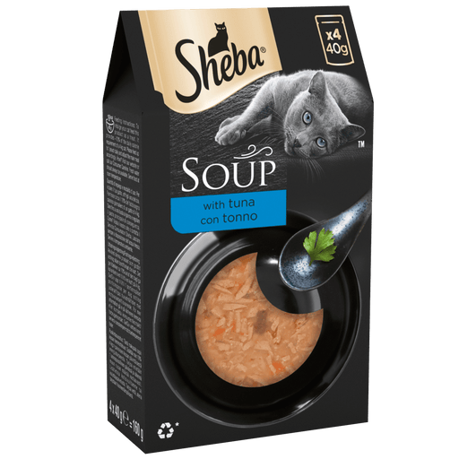 Sheba Classics Soup Adult with Tuna Fillets Wet Cat Food 4 x 40g