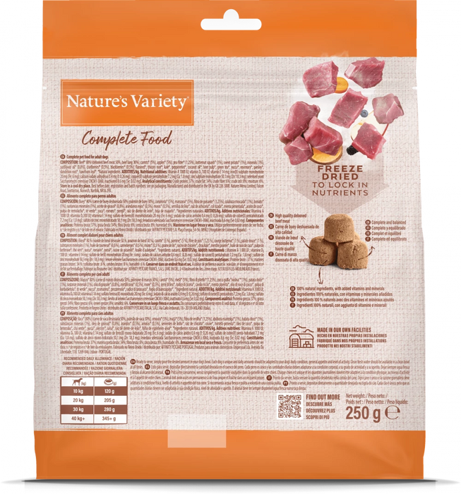 Nature's Variety Complete Freeze Dried Food Beef For Adult Medium/Maxi Dog 250g