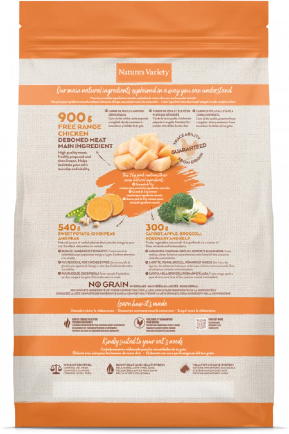 Nature's Variety Selected Free Range Chicken Adult Dry Cat Food 3kg