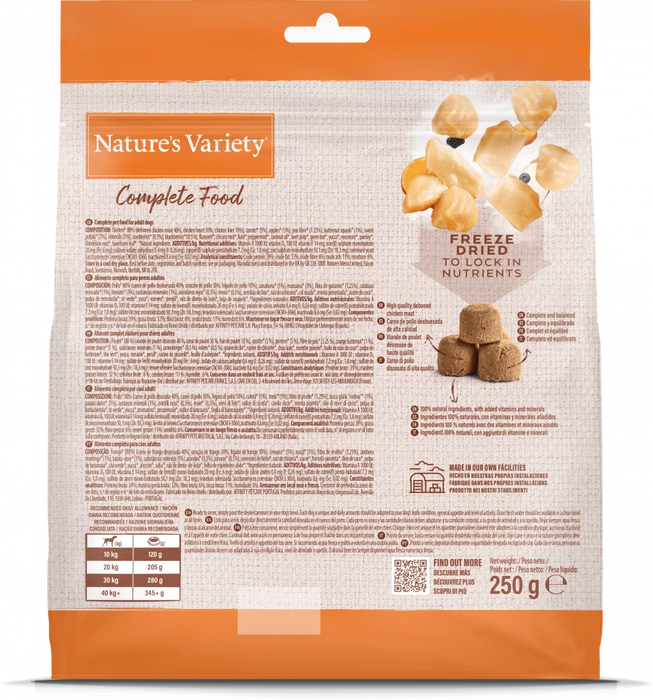 Nature's Variety Complete Freeze Dried Food Chicken For Adult Medium/Maxi Dog 250g