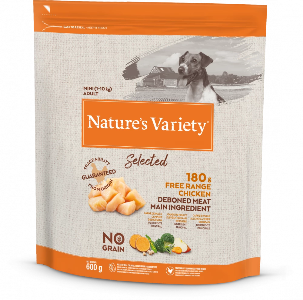 Nature's Variety Selected Free Range Chicken Mini Adult Dry Dog Food 600g