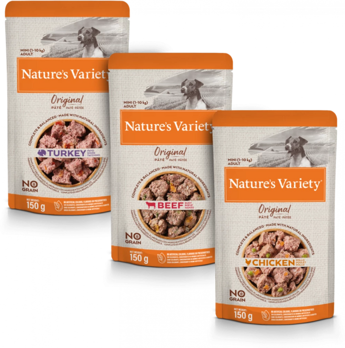 Nature's Variety Original Pâté Multipack Mini Adult Wet Dog Food Wet 8 x 150g