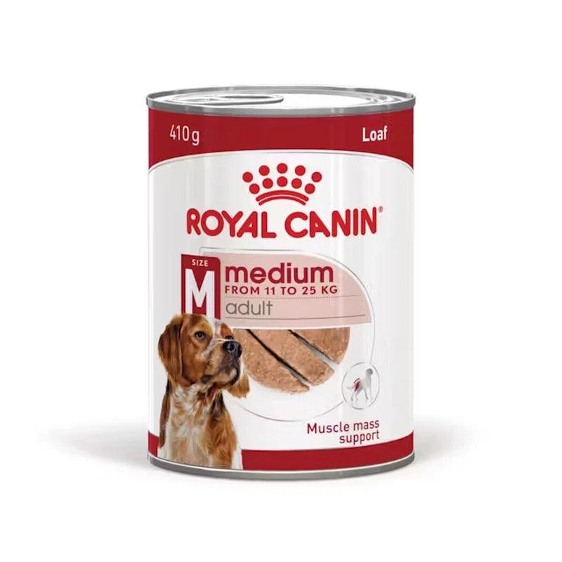 Royal Canin Medium Adult Wet Dog Food In Loaf Cans 12 x 410g