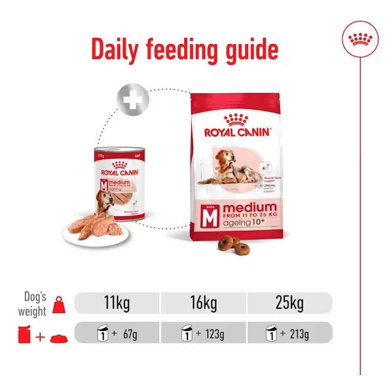 Royal Canin Medium Ageing 7+ Wet Dog Food In Loaf Cans 12 x 410g