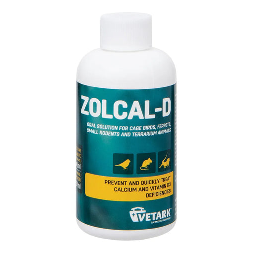VetArk Zolcal-D Calcium & Vitamin Supplements for Bird, Reptile & Small Animals 120ml