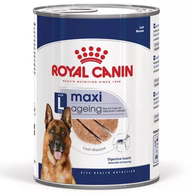 Royal Canin Maxi Ageing 5+ Senior Wet Dog Food In Loaf Cans 12 x 410g
