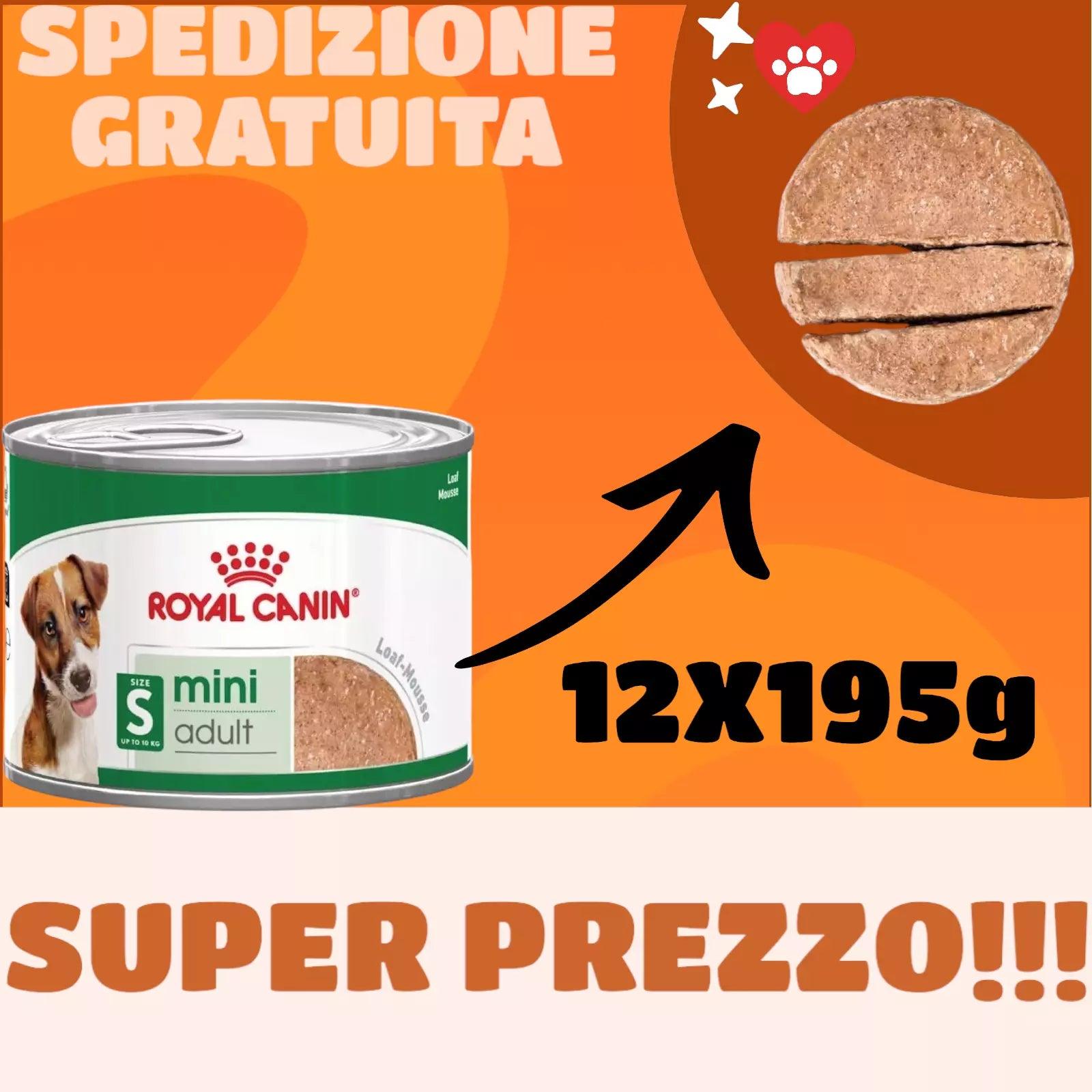 Royal Canin Mini Adult Wet Dog Food In Loaf Cans 12 x 195g