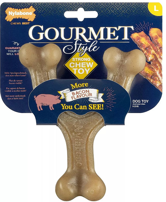 Nylabone Gourmet Style Wishbone Bacon Large