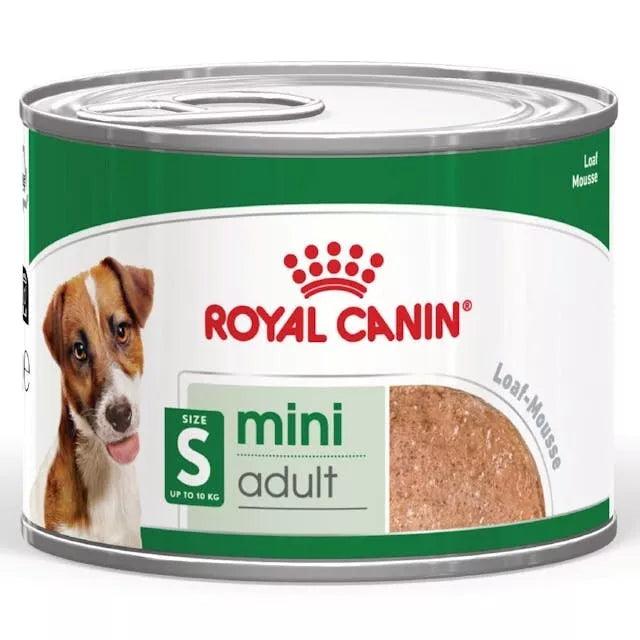 Royal Canin Mini Adult Wet Dog Food In Loaf Cans 12 x 195g