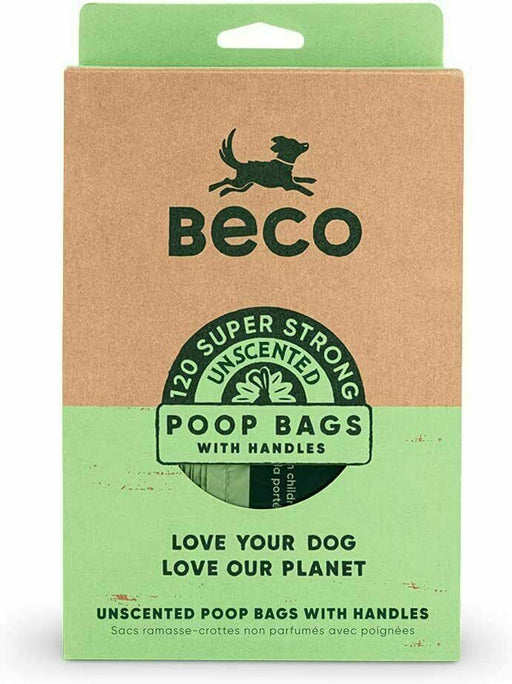 Beco Large Poop Bags with Handles Unscented 120 pack