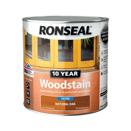 Ronseal 10 Year Woodstain Satin Natural Oak 2.5L