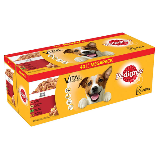 Pedigree Vital Protection Meat Selection in Jelly Wet Dog Food 40 x 100g