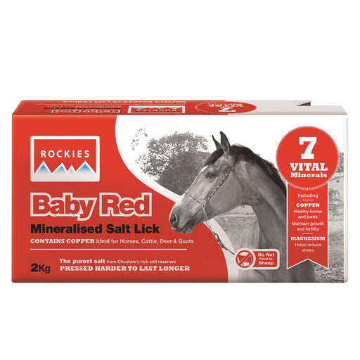 Rockies Baby Red Mineralised Salt Lick for Equine 2kg