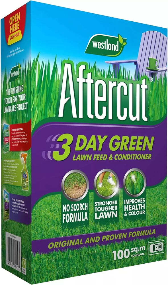 Aftercut 3 Day Green Lawn Feed & Conditioner 100m² 3.5kg