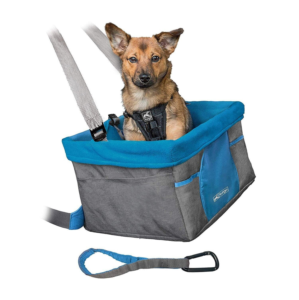 Kurgo Heather Dog Booster Seat Charcoal/Blue