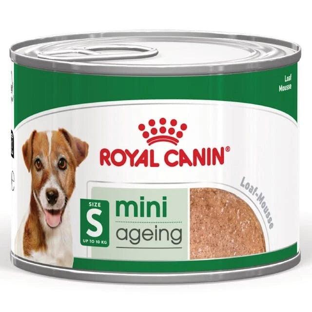 Royal Canin Mini Ageing 8+ Wet Dog Food In Loaf Cans 12 x 195g