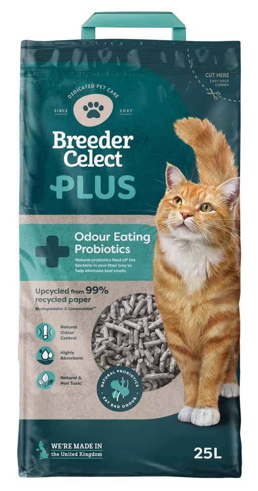 Breeder Celect PLUS Probiotic Paper Cat Litter 25L