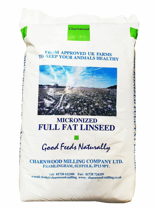 Charnwood Milling Micronised Full Fat Linseed Meal Equine Food 20 Kg