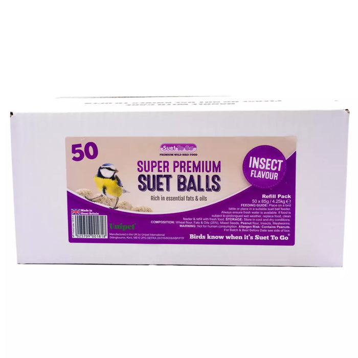 Suet To Go Super Premium Insect Flavour Suet Balls Bird Food 50 x 85g Refill