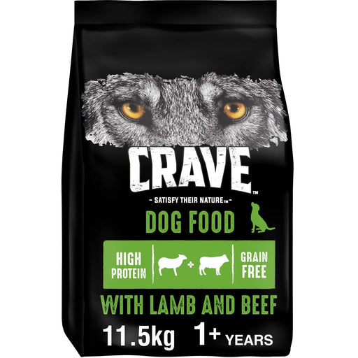Crave Grain Free Adult Lamb & Beef Dry Dog Food 11.5kg
