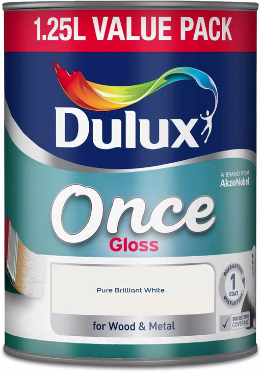 Dulux Once Gloss Pure Brilliant White 1.25L