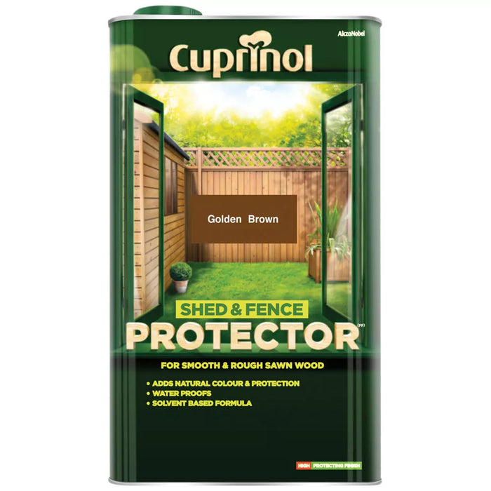 Cuprinol Shed and Fence Protector Gold Brown 5L