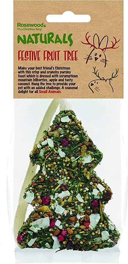 Rosewood Naturals Christmas Festive Fruit Tree Small Animal Treats 140g