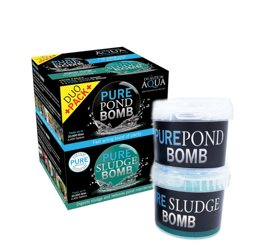Evolution Aqua PURE Pond Bomb + PURE Sludge Bomb Duo Pack