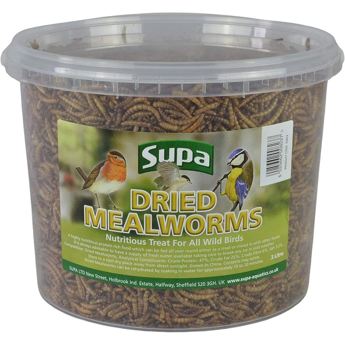 Supa Dried Mealworms 3ltr