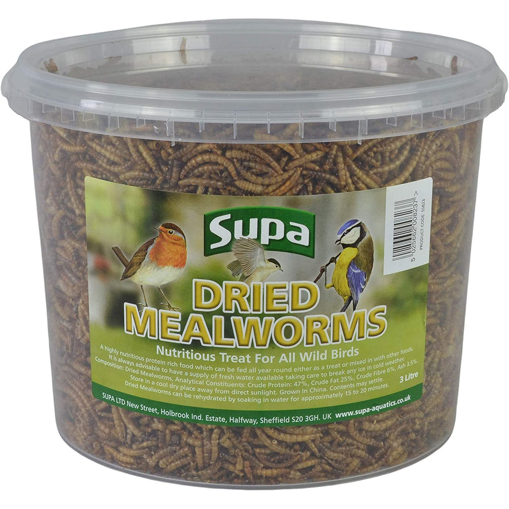 Supa Dried Mealworms Bird Food 3L