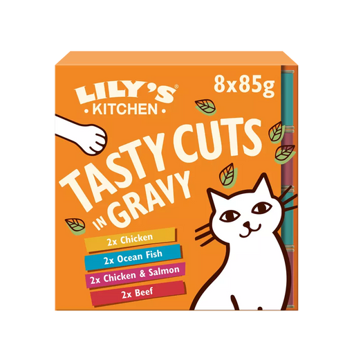 Lily's Kitchen Tasty Cuts in Gravy Wet Cat Food Multipack 8 x 85g