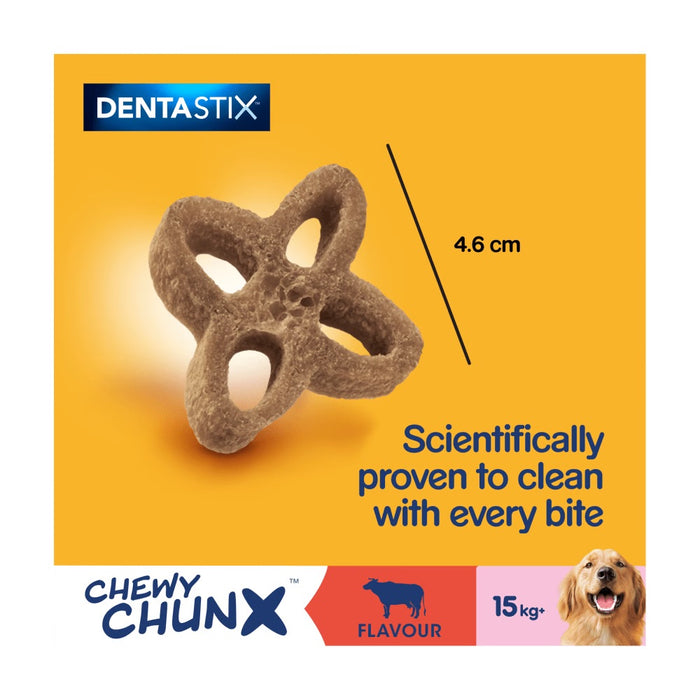 Pedigree Dentastix Chewy Chunx Maxi Beef Dog Treats 68g