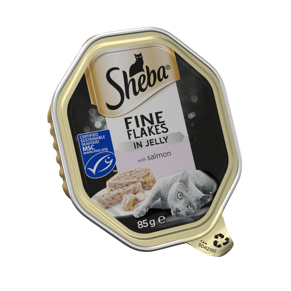 Sheba Fine Flakes in Jelly with Salmon Wet Cat Food 85g