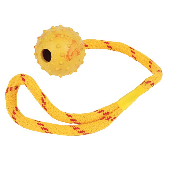 Happy Pet Studded Rope Ball Floater 2"